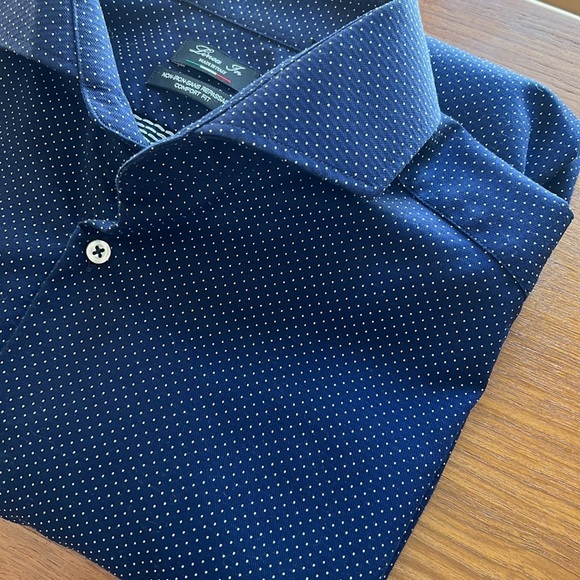 Linea In dress shirt Italian made noniron comfort fit - Picture 14 of 16